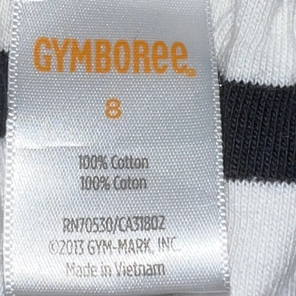NWT Gymboree Reversible Skirt Polka Dot & Striped Black Size 8